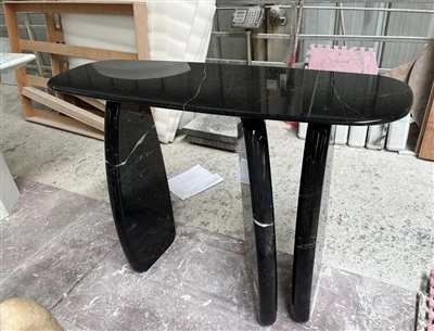 Τραπέζι κονσόλας φυσικής πέτρας Nero Marquina