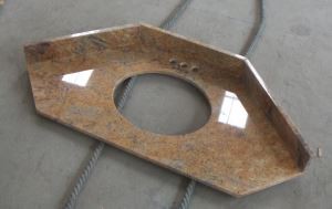 Κίτρινο γρανίτη Madura Gold Μπάνιο Corner Corner Vanity