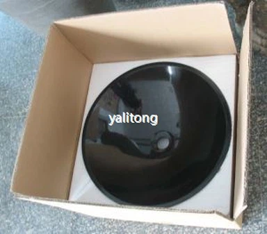 Νεροχύτης σκαφών οβάλ μαύρο γρανίτη