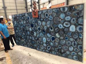 Μπλε Agate Onyx Slab