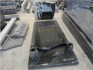 Απόλυτο μαύρο σχέδιο ταφόπλακων γρανίτη