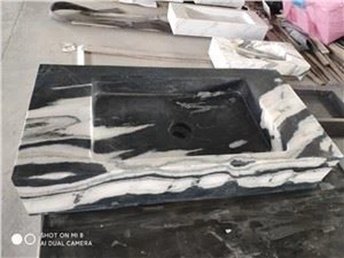 Panda λευκό μαρμάρινο μπάνιο νεροχύτες