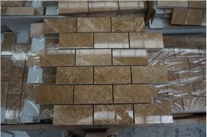 Light Emperador Marble Subway Υπόγειο μωσαϊκό