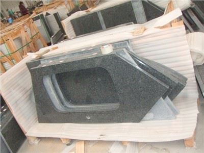 Σκούρο γκρι πάγκοι από γρανίτη